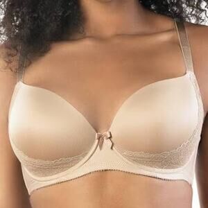 Parfait CASEY PLUNGE MOLDED T-SHIRT Nude BRA Style #2801 US 44 DDD / UK 44E